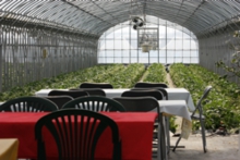 土耕ハウスにも休憩スペースを設置